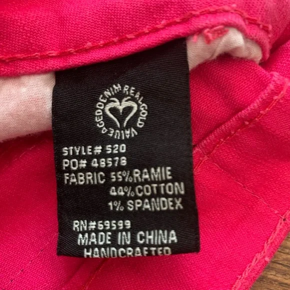 Toxic Women's Size 7 Pink Denim Ankle Zip Skinny Jeans Rave, Boho, Skater - Picture 7 of 10